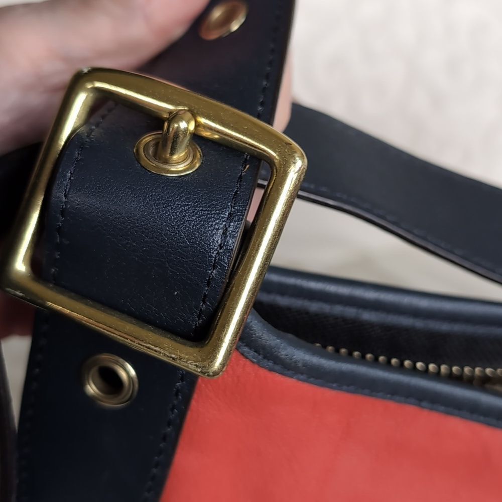 COACH Limited Edition Legacy Collection With Red❤️ Leather Tassel Detailing - Picture 14 of 15